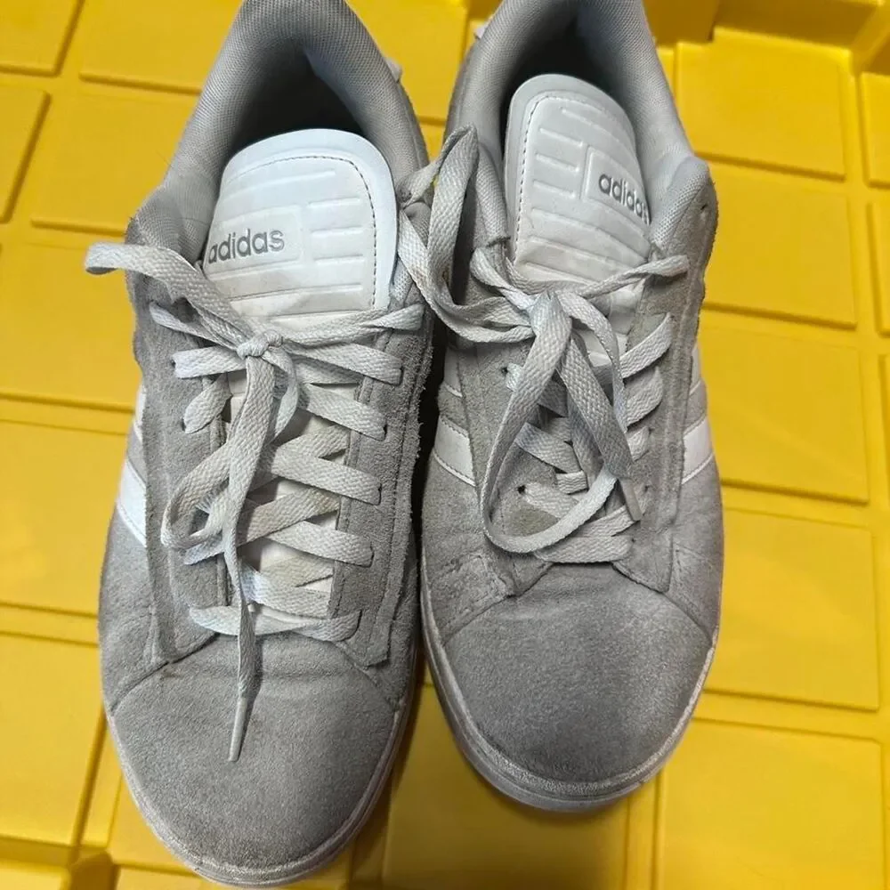 Adidas Men's Grey and White Trainers